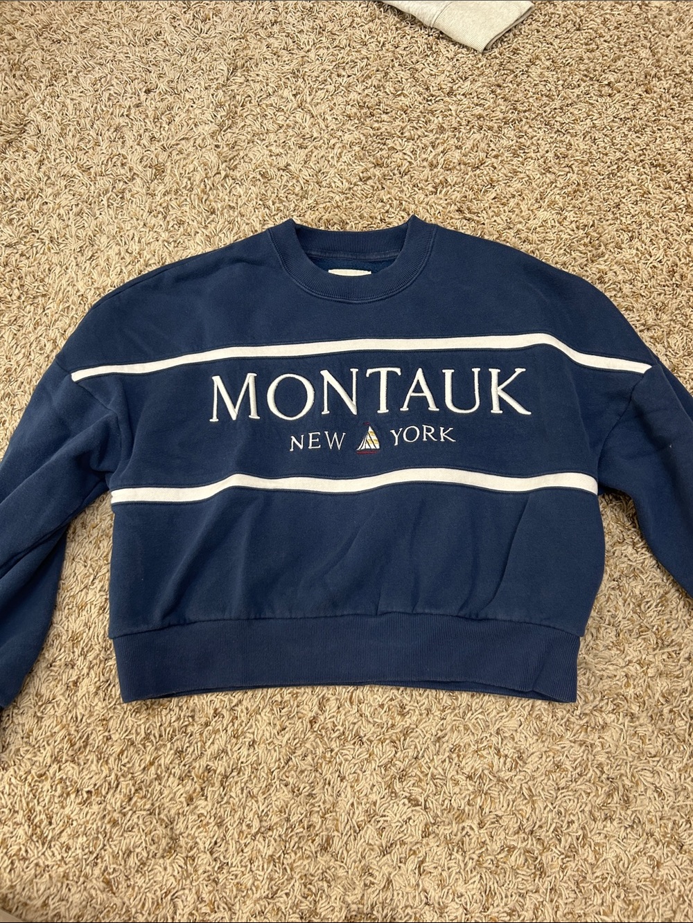 Abercrombie montauk Navy Crewneck Sweater